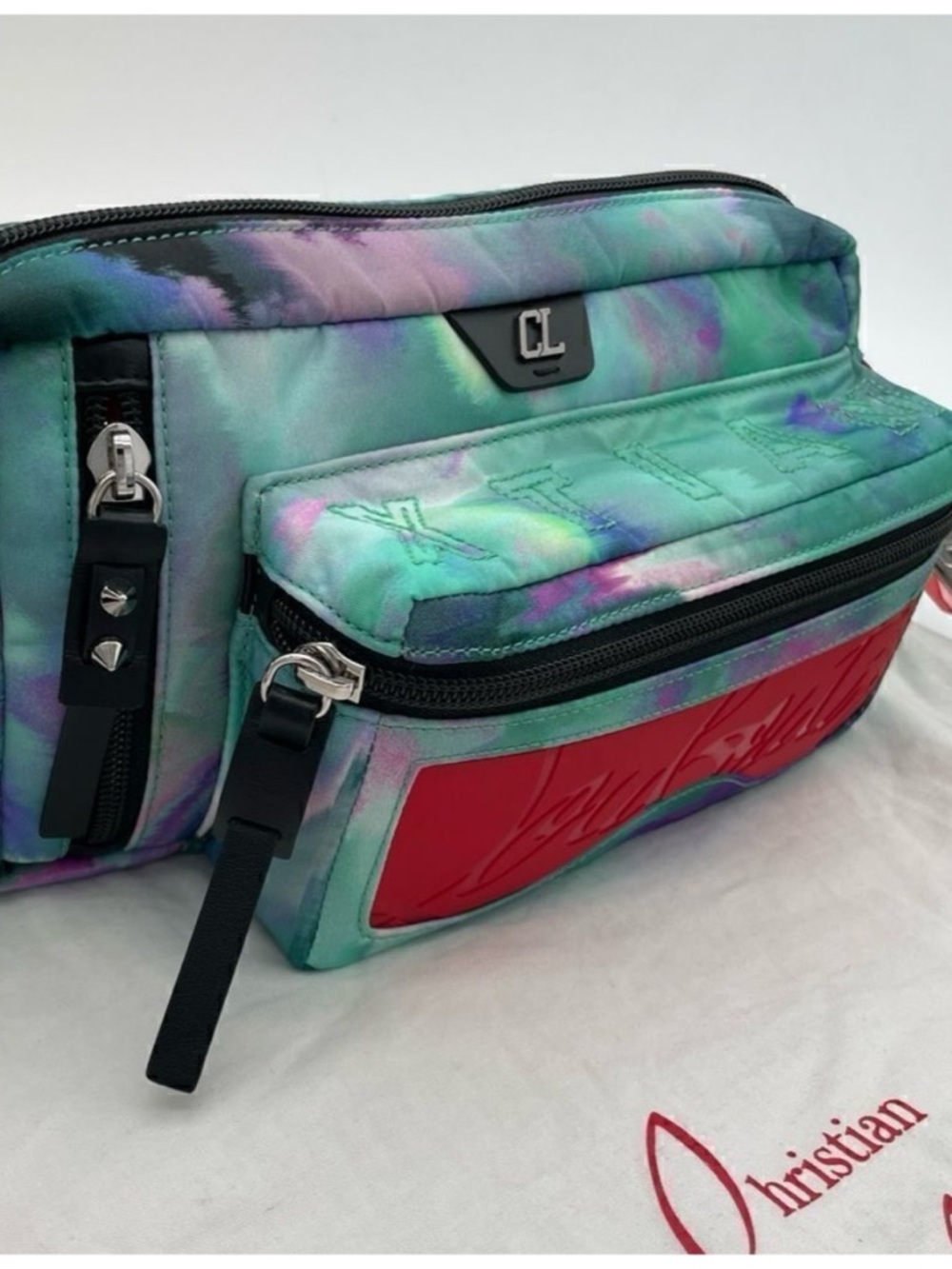 Unisex, Christian, Louboutin, loubideal adjustable belt bag made in Italy - Picture 2 of 7